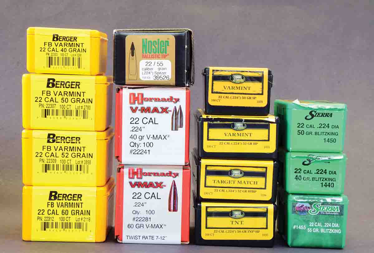 Component bullets from Berger, Nosler, Hornady, Speer and Sierra shot well from the test rifle.